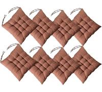 AGDLLYD 8 Coussins de Chaises Carrés 40x40,Coussins de Siège Décoration Maison Coussin Mat Matelassée,Confortable et coloré - Idéal pour intérieur et extérieur (8 Coffee)