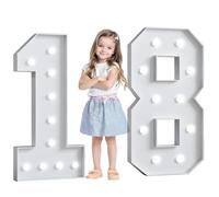 Age 18，Numéros lumineux LED géants de 28 pouces, panneau lumineux de chapiteau en mosaïque, lampes numériques LED for la Saint-Valentin, l'anniversaire, Noël, le Nouvel An