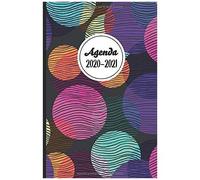 Agenda 2020-2021: Agenda Scolaire De Poche (Août 2020-Juillet 2021), 1 Jour Par Pages, Collège, Lycée, Bureau, Organisateur Hebdomadaire Et Mensuel, Semainier, Motif Géométrie Cercles, Couverture Soup