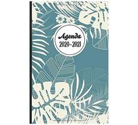 Agenda 2020-2021: Agenda Scolaire De Poche (Août 2020-Juillet 2021), 1 Jour Par Pages, Collège, Lycée, Bureau, Organisateur Hebdomadaire Et Mensuel, Semainier, Filigrane Intérieur, Motif Tropical Pour