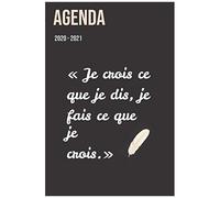 Agenda 2020 2021 Agenda Scolaire Journalier Citation Philosophie Poésie Format 15,24 X 22,86 Cm: Cahier Pour Une Année Scolaire Réussie