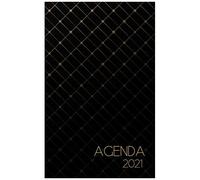 Agenda 2021: Une Semaine Par Double Page - De Janvier À Décembre 2021 - Organiseur, Planificateur, Semainier, Journalier Petit Format Poche Noir En Français.