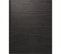 Agenda 2025, format 2 pages par semaine, dimensions 205 x 260 mm, en cuir, couleur noire
