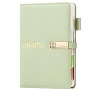 Agenda 2026-2027 A5 une page par jour, Agenda 2025-2026 une page par jour, Planificateur quotidien et mensuel de 12 mois avec onglets mensuels colorés, Organisateur à couverture rigide avec signets