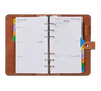 Agenda 2026 2027 - Petit format (personnel A6) - Rechargeable - Agenda hebdomadaire / agenda - 1 semaine sur 2 pages avec onglets -