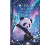 Agenda 2026-2027: Planificateur quotidien - panda - Une page par jour de septembre 2026 à août 2027 pour collège, lycée et études