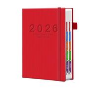 Agenda 2026 - 21,2 x 14,5 cm - Grand format A5 - Bloc-notes annuel - Agenda académique - Pour organiser des listes de choses à faire à la maison, à l'école, au bureau