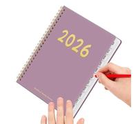 Agenda 2026 à spirales sur 12 mois | Agenda quotidien 2026 | Pour l'école, le travail, les étudiants, les femmes, les enseignants, la famille, la maison, l'université