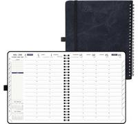 Agenda 2026 - Carnet d'organisation - Rendez-vous et projets - Calendrier hebdomadaire - 17,6 x 21,4 cm - Noir