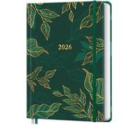 Agenda 2026 Journalier et Semainier, Carnet de Plan Relié avec Couverture Rigide Format A5 Sur 12 Mois(Janvier 2026 - Décembre 2026)