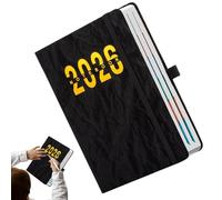 Agenda 2026 pour organisation quotidienne - Carnet avec couverture imperméable - Calendrier hebdomadaire et journalier 2026 | Organisation maison, école, bureau, rendez-vous, cadeau de Noël pour