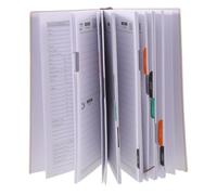 Agenda 2027 A6 Mensuel Noir en Papier PU pour planning | Index Mensuel Coloré, Format 17,2x10x1,6cm, pour Travail, Voyage et Notes Rapides