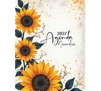 Agenda 2027 journalier a4: 1 page par jour avec heures, Carnet organiseur professionnel, simple et pratique sur 12 mois. Planificateur en français 365 jours. Cahier de bord grand format (tournesol)