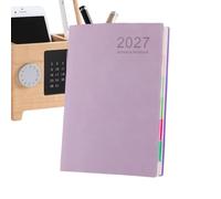 Agenda 2027 Semainier avec onglets, recharge stylo, épais A5, carnet | Planning Hebdomadaire et Mensuel 2027 Pour École, Collège, Lycée, Université, Bureau, Travail, Études, Affaires,