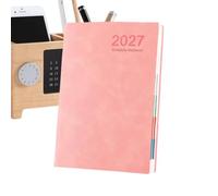 Agenda 2027 Semainier avec stylo et recharge, écriture fluide, couverture | Planning Mensuel Calendrier 2027 pour maison, école, collège, lycée, université, bureau, , affaires, plannin