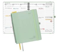 Agenda 2027 Semainier Format Grand(25,9x21,2cm),Vertical Planner|Couverture Souple en PU Cuir Spirale,Jan 2027-Déc 2027(12 Mois),