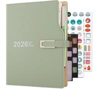 Agenda Académique 2026 - Format A5 - Un Jour Par Page - Avec Autocollants Calendrier - Avec Porte-Stylo Et Stylo - Papier Épa[J152]