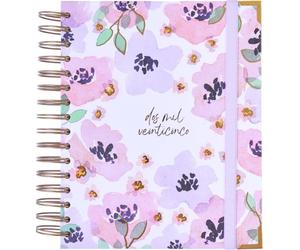 Agenda annuel 2025, format A5, une journée par page, 16,5x20,5 cm, modèle Clara