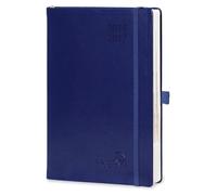 Agenda annuel 2026/2027, format 21,5 x 14,5 cm, une page par jour, couleur bleu