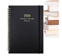 Agenda annuel 2026 - Format A5 - Format A5 - Organiseur portable Travel-Friendly Design - Daily Weekly Planners for Home, Classroom, Work, Meetings, Business Use