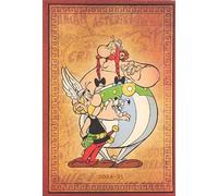 Agenda annuel horizontal "Asterix et Obélix" (Les Aventures d'Asterix), format Midi, couverture rigide, année 2025 (avec élastique de maintien)