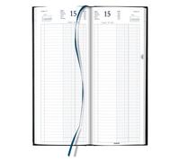 Agenda Brepols Euros/Centimes Banquier Long journalier 2 volumes - Année 2027 - 14,3 x 33 cm