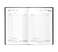 Agenda carré Perpétuel Recette-Dépense journalier - 21,4 x 14 cm