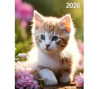 Agenda chat 2026: Grand format A4 - Planificateur Hebdomadaire - 2 Pages par Semaine avec Horaires | De Janvier À Décembre | Français