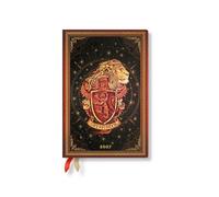 Agenda Civil 2027 HARRY POTTER Gryffondor Mini Semainier VER Paperblanks | Agenda 12 mois 2027 semainier vertical, couverture rigide, fermeture élastique, 2 rubans, pochette