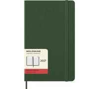Agenda civil journalier avec couverture rigide Moleskine Format large 12 mois 2027 Vert myrte Vert myrte