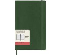Agenda Quotidien Moleskine 2027, Agenda 12 Mois avec Couverture Souple et Fermeture Élastique, Format Large 13x21 Cm, Couleur Vert Myrte