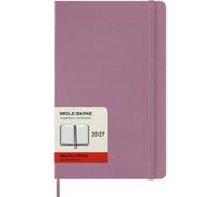 Agenda civil journalier Moleskine 2027 12 mois Grand format Couverture rigide Rose Majestic Rose Majestic