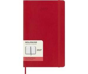Agenda civil journalier Moleskine 2027 12 mois Grand format Couverture souple Rouge écarlate Rouge écarlate