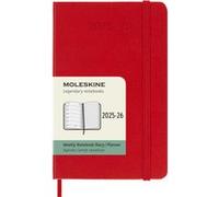 Agenda civil Moleskine 18 mois Semainier Format Poche Dur Rouge Rouge G