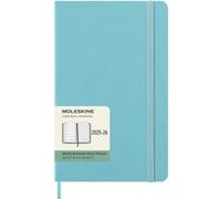 Moleskine Agenda semainier 2025-2026 18 mois, rigide, élastique, 13x21 cm, aigue-marine
