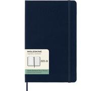 Moleskine Agenda hebdomadaire 2025-2026 18 mois couverture rigide fermeture élastique Bleu saphir
