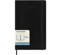 Agenda civil Moleskine 2026 12 mois Mensuel Grand Format Souple Noir Noir G