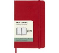 Agenda civil Moleskine 2026 12 mois Semainier Format Poche Dur Rouge Scarlet Rouge Scarlet G