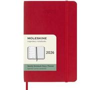 Agenda civil Moleskine 2026 12 mois Semainier Format Poche Souple Rouge Scarlet Rouge Scarlet G