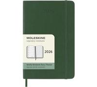Agenda civil Moleskine 2026 12 mois Semainier Format Poche Souple Vert Myrte Vert Myrte G