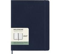 Agenda civil semainier avec couverture souple Moleskine Format XL 12 mois 2027 Bleu saphir Bleu saphir