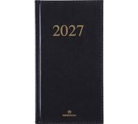 OBERTHUR - 1 Agenda Semainier de Poche - Couverture Kiev - Janvier 2027 à Décembre 2027 - Format 9 x 16 cm - Coloris Noir - 2 Langues