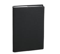 Quo Vadis – Agenda mensuel extra‑plat 10 x 15 cm Plain Impala – Couverture souple Noir