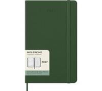 Agenda civil semainier Moleskine 2027 12 mois Format large Couverture rigide Vert myrte Vert myrte