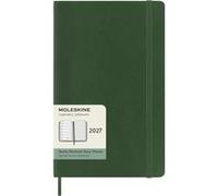 Agenda civil semainier Moleskine 2027 12 mois Format large Couverture souple Vert myrte Vert myrte