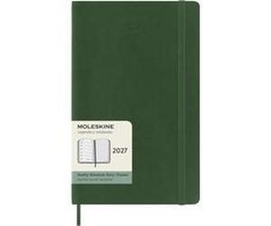 Agenda civil semainier Moleskine 2027 12 mois Format large Couverture souple Vert myrte Vert myrte