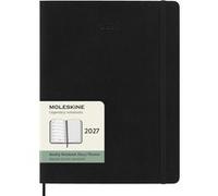 Agenda civil semainier Moleskine 2027 12 mois Format XL Couverture souple Noir Noir