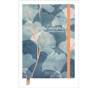 Agenda classique 2024 Golden Tree : agenda 13 x 18,5 cm I Calendrier en allemand I Espace pour notes et ruban marque-page