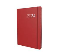 Agenda Collins Legacy 2024 au format A5, agenda à consulter, planificateur d'affaires et organisateur, agenda de janvier à décembre 2024, hebdomadaire, rouge, CL53.15-24