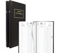 Agenda Brepols Euros/Centimes Banquier Long journalier 2 volumes - Année 2027 - 14,3 x 33 cm